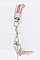 Pack of 12 Fur Pom Charm & Crystal Layer Bracelet