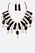 ELEGANT BAGUETTE STATEMENT NECKLACE SET
