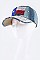 Crystal Texas Flag Embellished Fashion Denim Cap LA-HT277X008