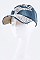 Crystal TEXAS Embellished Fashion Denim Cap LA-HT227X002