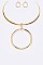 Big Hoop Choker Necklace Set