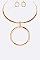 Big Hoop Choker Necklace Set