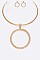 Big Hoop Choker Necklace Set