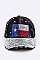 Crystal Texas Flag Embellished Fashion Denim Cap LA-HT277X008