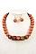 CHUNKY WOOD BEAD NECKLACE SET