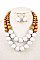 BI-ROW WOOD BEAD NECKLACE SET