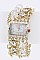 Stylish Crystal & Bead Layer Bracelet Watch LA-1645