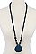 LUSH BEADS LAYER WITH STUNNING PENDANT LONG NECKLACE JY-NS-0988