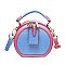 Crocodile Skin Round Shape Top Hanadle Satchel