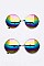 Pack of 12 Rainbow Tint Round Sunglasses Set