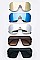 Pack of 12 Shield Inspired Oversize Sunglasses Set