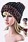 Pack of 3 pieces Trendy Mix Knit Pom Pom Beanie LA-M012