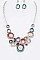 Fashion Enamel Statement Necklace Set
