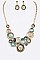 Fashion Enamel Statement Necklace Set