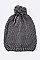 Fashionable Pom Pom Waffle Knit Beanie Hat LA-M45