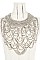 WIDE RHINESTONE BIB NECKLACE SET