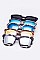 Pack of 12 Mix Print Frame Square Sunglasses Set