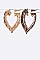 Crystal Animal Print Heart Shape Hoops