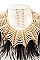 CONVERGED PEARL & FEATHER STATEMENT NECKLACE SET