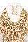 STYLISH SCALLOPED PEARL STATEMENT NECKLACE SET