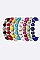 PACK OF 12 CRYSTAL BEADS STRETCH BRACELET SET