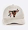 Animal Printed Steer Head Cotton Cap
