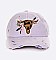 Animal Printed Steer Head Cotton Cap