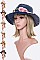 Pack of 12 Flower Hat Band Raw Edge Straw Hat