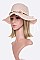Pack of 12 Flower Hat Band Raw Edge Straw Hat