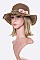 Pack of 12 Flower Hat Band Raw Edge Straw Hat