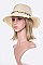 Pack of 12 Flower Hat Band Raw Edge Straw Hat