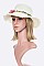 Pack of 12 Flower Hat Band Raw Edge Straw Hat