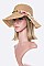 Pack of 12 Flower Hat Band Raw Edge Straw Hat