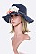 Pack of 12 Flower Iconic Raw Edge Straw Hat