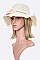 Pack of 12 Flower Iconic Raw Edge Straw Hat