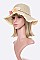 Pack of 12 Flower Iconic Raw Edge Straw Hat