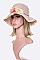 Pack of 12 Flower Iconic Raw Edge Straw Hat