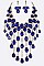 Lush Crystal Raindrops Statement Necklace Set LA-GNE3007