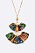 STYLISH PRINTED SKIRT PENDANT NECKLACE SET