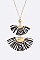 STYLISH PRINTED SKIRT PENDANT NECKLACE SET