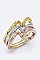 3 Tone Cubic Zirconia Twisting Rings LACW1827