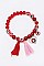 Pack of 12 Evil Eye Bead & Tassel Stretch Bracelets Set