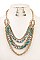 MULTI ROW BEADED CHAIN NECKLACE SET