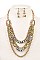 MULTI ROW BEADED CHAIN NECKLACE SET