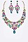 Floral Statement Necklace Set