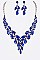 Stylish Crystal Statement Necklace Set