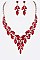 Stylish Crystal Statement Necklace Set