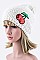 Chic Sequined Cherry Pom Pom Knit Beanie LA-EMH8543U