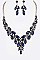 Stylish Crystal Statement Necklace Set
