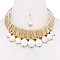 WIRED CHOKER WITH PEARLS NECKLACE SET